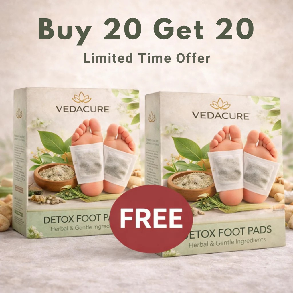 Ayurvedic 100% Herbal & Gentle Ingredient Foot Patches BUY 20 GET 20 FREE (Pack of 40)@499